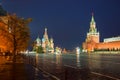 Intercession Cathedral (St. Basil's) and the Spassky Tower of Mo Royalty Free Stock Photo