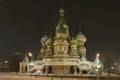 Intercession cathedral St Basils in night Royalty Free Stock Photo