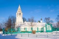 Intercession Church, sunny January day. Tutaev Royalty Free Stock Photo