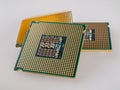 Interchangeable silicon microprocessors for desktop, server, laptop, cpu surface with contacts for installation in the motherboard