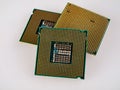 interchangeable silicon microprocessors for desktop, server, laptop, cpu surface with contacts for installation in the motherboard