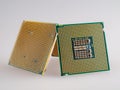 Interchangeable silicon microprocessors for desktop, server, laptop, cpu surface with contacts for installation in the motherboard