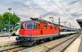 Train to Zurich at Singen station in Germany Royalty Free Stock Photo