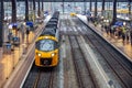 Intercity train type ICNG of NS along platform Rotterdam Central Statio Royalty Free Stock Photo