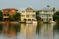 Intercoastal Waterway Homes Royalty Free Stock Photo