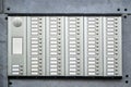 Intercom board with blank slots Royalty Free Stock Photo