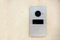 Intercom with camera and card reader for safe access. Royalty Free Stock Photo