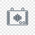 Intercom concept vector linear icon isolated on transparent back