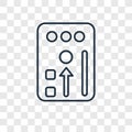 Intercom concept vector linear icon isolated on transparent back