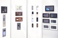 Intercom control panels with monitors in store
