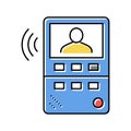 intercom device color icon vector isolated illustration