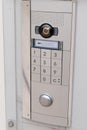 Intercom doorbell Keypad access code Security keypad system protected Royalty Free Stock Photo