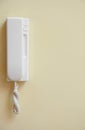 Intercom home hung on wall. An object of home Royalty Free Stock Photo