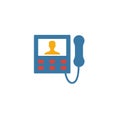 Intercom icon. Simple flat element from household collection. Creative intercom icon for templates, software and apps Royalty Free Stock Photo
