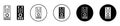 Intercom icon vector set on white background