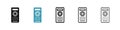 Intercom icon vector set on white background Royalty Free Stock Photo