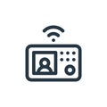 intercom icon vector from smart home concept. Thin line illustration of intercom editable stroke. intercom linear sign for use on