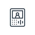 intercom icon vector from smarthome concept. Thin line illustration of intercom editable stroke. intercom linear sign for use on
