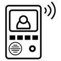 Intercom icon. Video intercom sign. Intercom device symbol. flat style Royalty Free Stock Photo