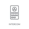 Intercom linear icon. Modern outline Intercom logo concept on wh