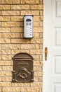 Intercom and mailbox at the door