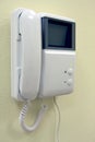 Intercom mounted on wall Royalty Free Stock Photo
