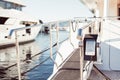 Intercom system on modern yacht entry Royalty Free Stock Photo