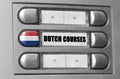On the intercom there is a button with the flag of the Netherlands and the inscription - Dutch Language Courses Royalty Free Stock Photo