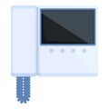 Intercom voice icon cartoon vector. Door system Royalty Free Stock Photo