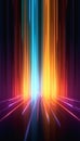 Interconnected Abstract Background with Color Beams and Lights