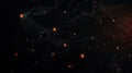 interconnected abstract web background dark