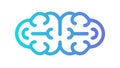 Interconnected Brain Icon for Network & Cognitive Process, vector design Generative AI Royalty Free Stock Photo