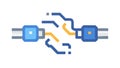 Interconnected Cables Network Linkage Icon Vector, vector design Generative AI Royalty Free Stock Photo