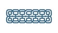 Interconnected Chain Links: Strength, Unity Secure Network Symbol, vector design Generative AI Royalty Free Stock Photo