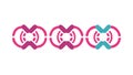 Interconnected chain links, unity, strong connection, network, vector design Generative AI Royalty Free Stock Photo