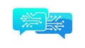 Interconnected Circuit Speech Bubbles, vector design Generative AI Royalty Free Stock Photo