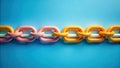 Interconnected colorful links a visual representation of collaboration and unity in business and teamwork. Generative AI Royalty Free Stock Photo