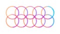 Interconnected Colorful Rings Vector Icon, Unity, Diversity Modern Art, vector design Generative AI Royalty Free Stock Photo