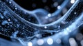 Interconnected Crystal Structures A Flowing Data Stream Background Visualizing Complex Information Networks and the Royalty Free Stock Photo