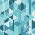 Interconnected cubes and parallelograms in various shades of Royalty Free Stock Photo