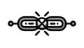 Interconnected Data Link Abstract Connection Icon, vector design Generative AI Royalty Free Stock Photo