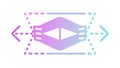 Interconnected Data Nodes. Digital Network System, vector design Generative AI Royalty Free Stock Photo