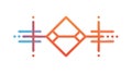 Interconnected Data Points Icon. Network Connection, vector design Generative AI Royalty Free Stock Photo