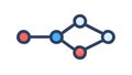 Interconnected Digital Data Flow Icon, vector design Generative AI Royalty Free Stock Photo