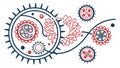 Interconnected Gears Abstract Icon, vector design Generative AI Royalty Free Stock Photo