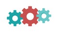 Interconnected Gears Icon for Settings, Engineering Mechanics, vector design Generative AI Royalty Free Stock Photo
