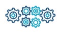 Interconnected Gears Mechanical Vector Icon, vector design Generative AI Royalty Free Stock Photo