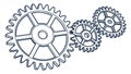 Interconnected Gears Mechanism, Industrial Process Vector, vector design Generative AI Royalty Free Stock Photo