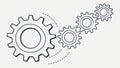 Interconnected Gears, System Integration, vector design Generative AI Royalty Free Stock Photo