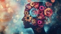 Interconnected Gears Visualizing Cognitive Flexibility and Adaptable Thinking